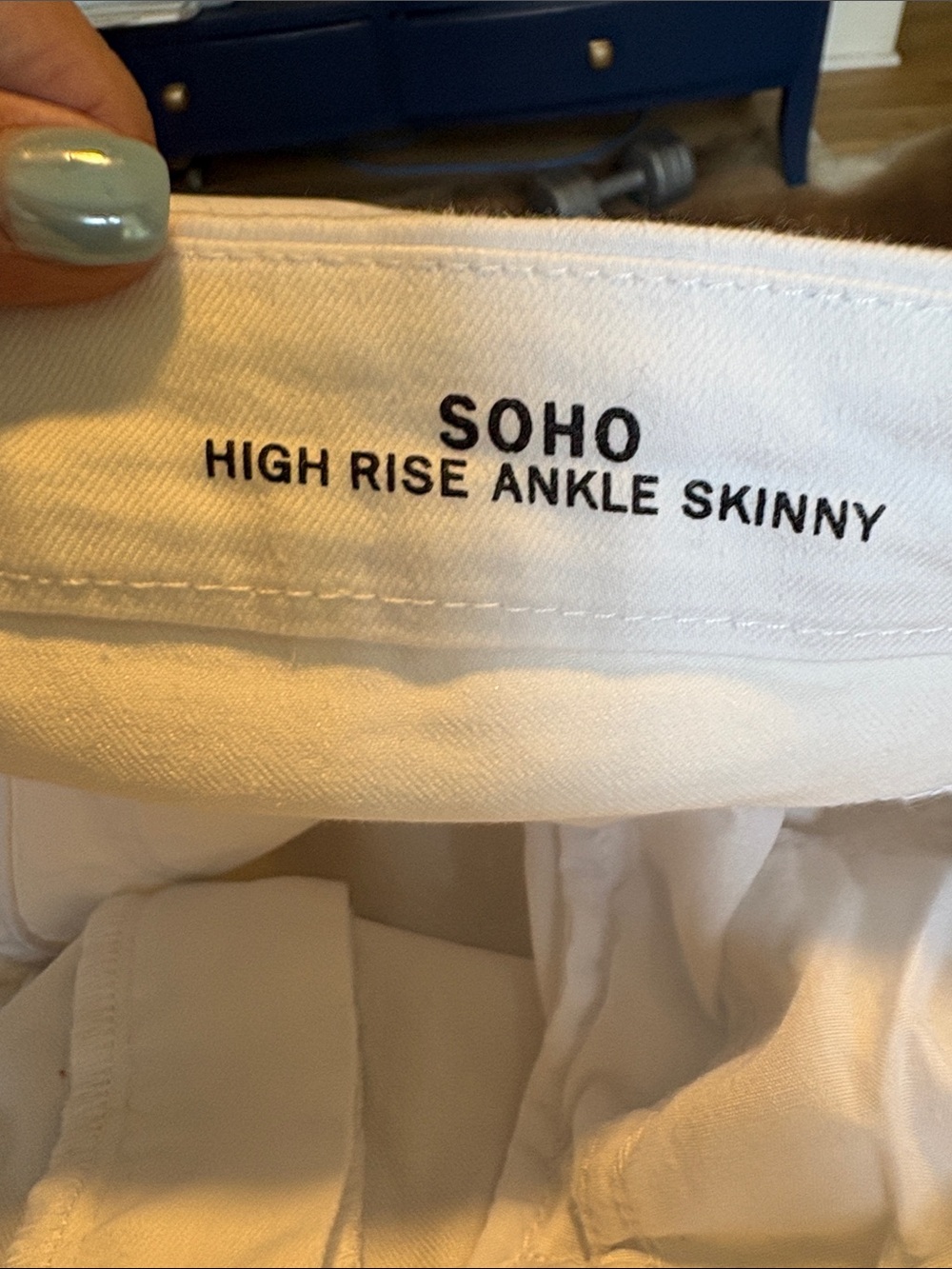 Nicole Miller high-rise ankle skinny, White Boyfriend Jeans Sz 12 - Picture 5 of 6
